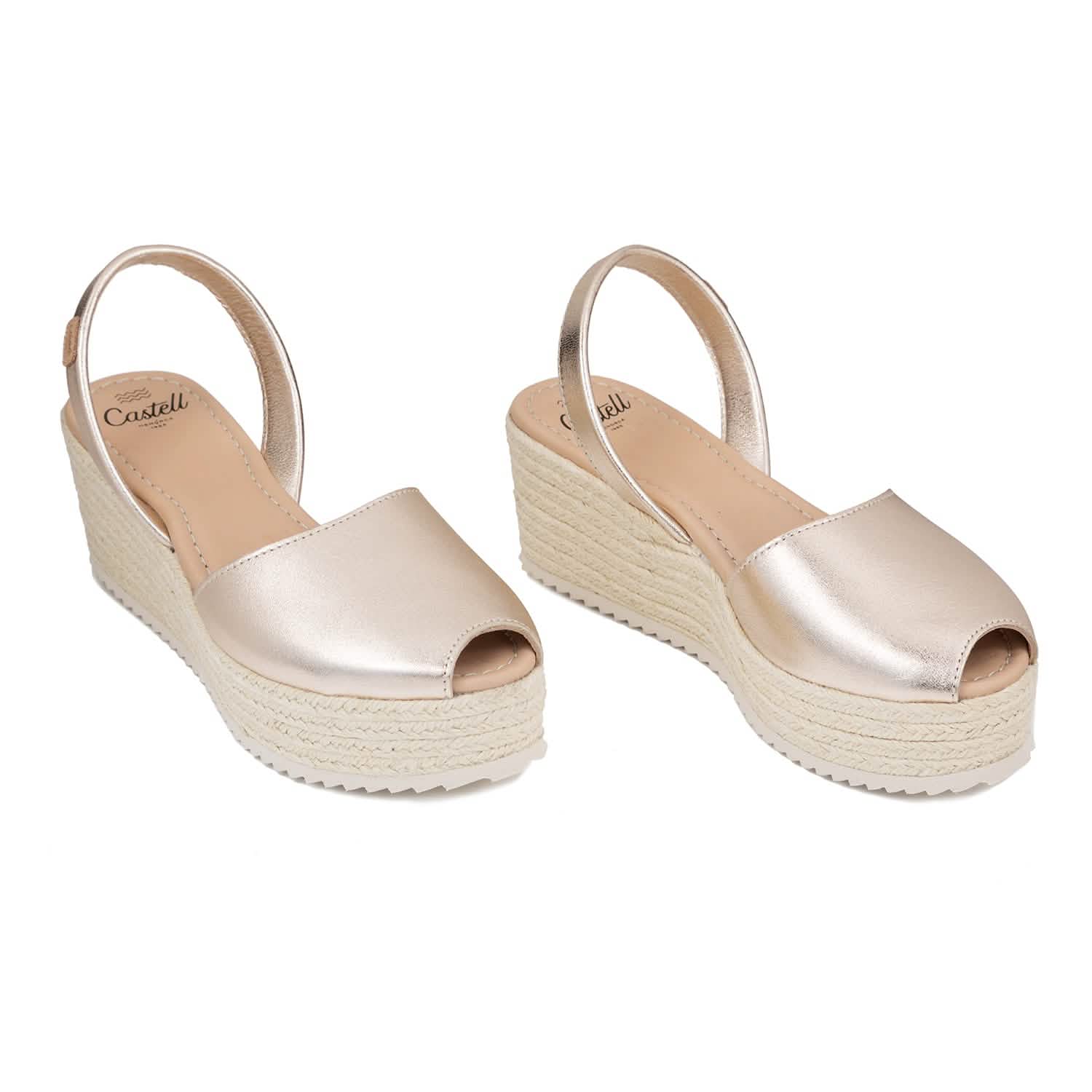 Premium Leather Menorcan Sandals for Women with Metallic Accents - Stylish & Comfortable Summer Footwear for Beach, Vacation & Casual Outings