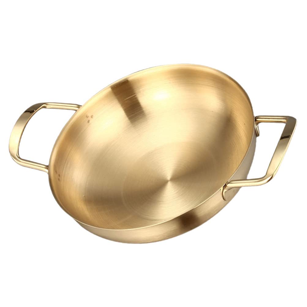 Premium 11-inch Stainless Steel Paella Pan with Heat-Resistant Handles - Professional Carbon Steel Skillet for Home Kitchen & Restaurant Use - Perfect for Cooking Paella, Stir-Fry, Searing Meats & Serving Salads