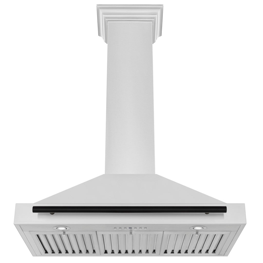 ZLINE KB4STZ MB Autograph Edition Convertible Range Hood - Stainless Steel with Matte Black Accents | Professional Kitchen Ventilation for Modern Homes | Perfect for Gas Stoves, Cooking Areas & Open Concept Kitchens
