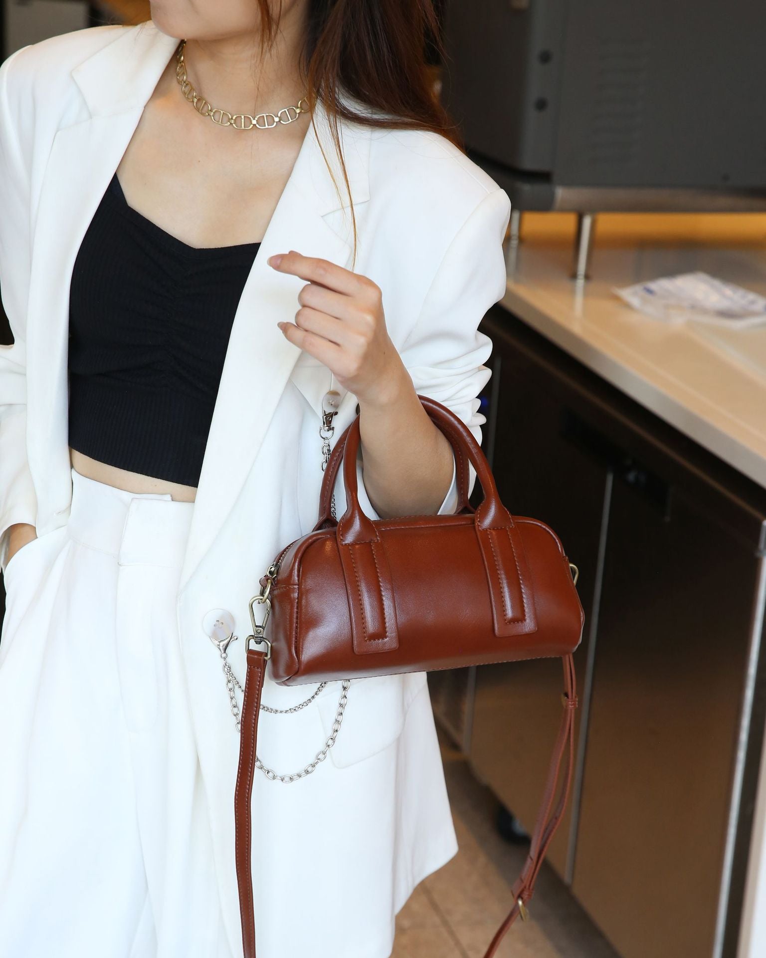 Mini Convertible Top Handle Crossbody Bag for Women - Stylish & Versatile Everyday Purse for Work, Travel & Shopping