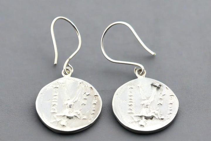 Ancient Greek Coin Earrings - Sterling Silver Jewelry for Women - Perfect for Historical Reenactments & Themed Parties