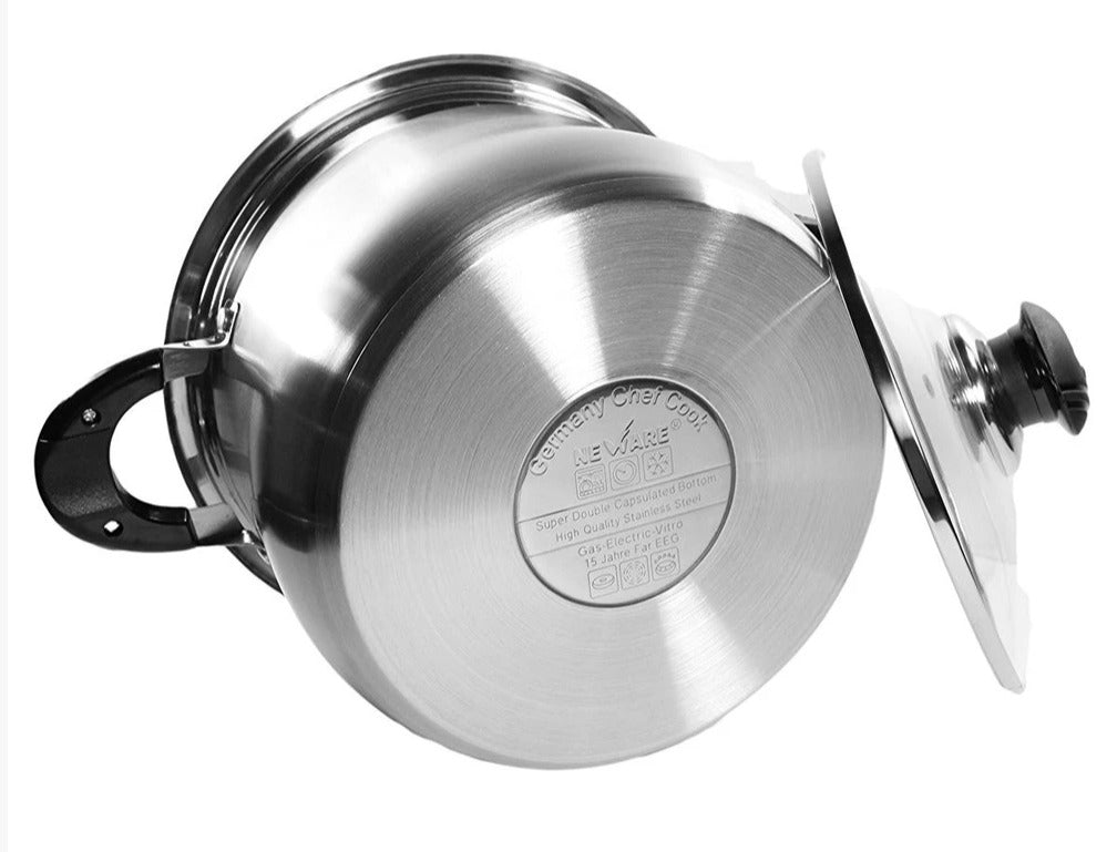 Premium Stainless Steel Rice Cooker Pot - 1 Piece, Durable & Non-Stick for Perfect Rice - Ideal for Home Cooking, Meal Prep & Camping