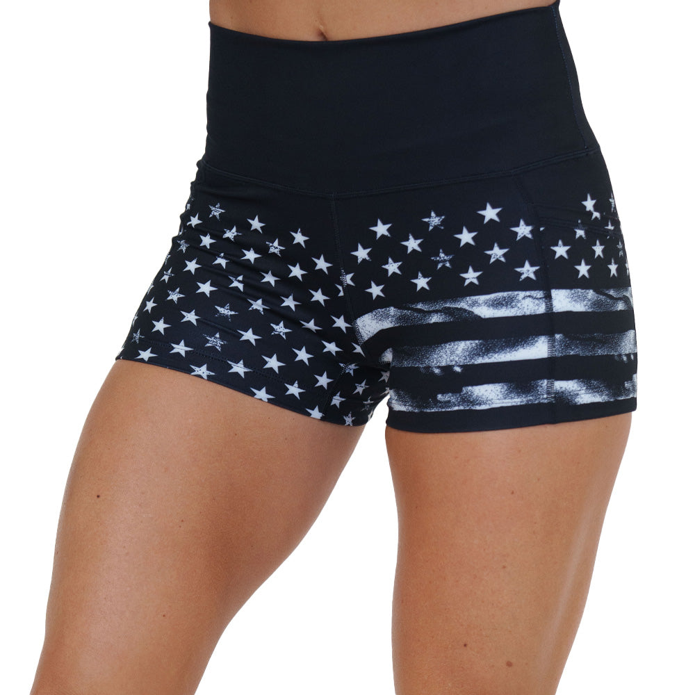 American Flag Shorts - Patriotic Stars & Stripes Athletic Shorts for Men & Women - Perfect for 4th of July, Workouts & Casual Wear