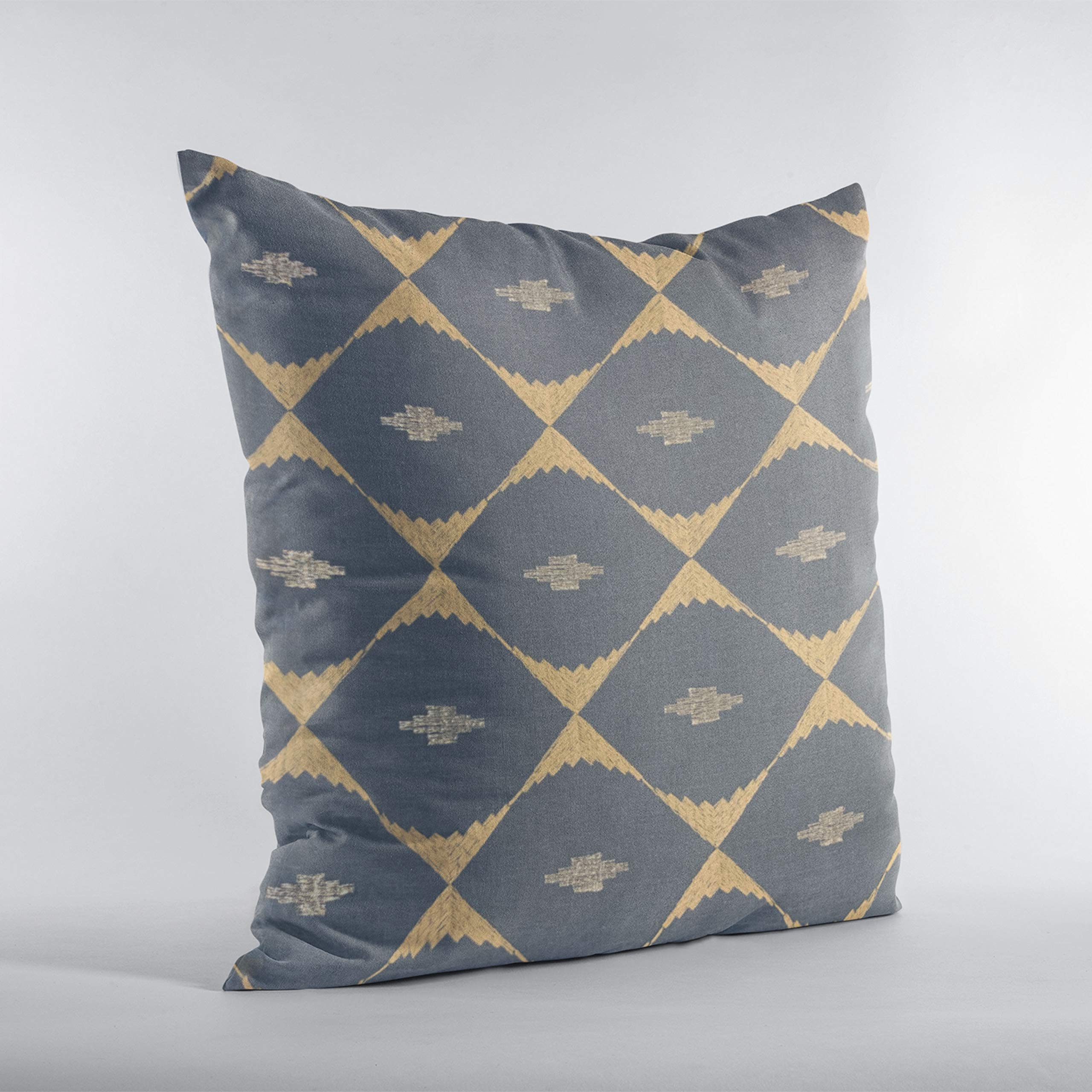 Luxury Blue Plutus Cube Diamond Throw Pillow 24x24 Inches - Double Sided Soft Decorative Cushion for Sofa, Bed, Living Room & Home Decor