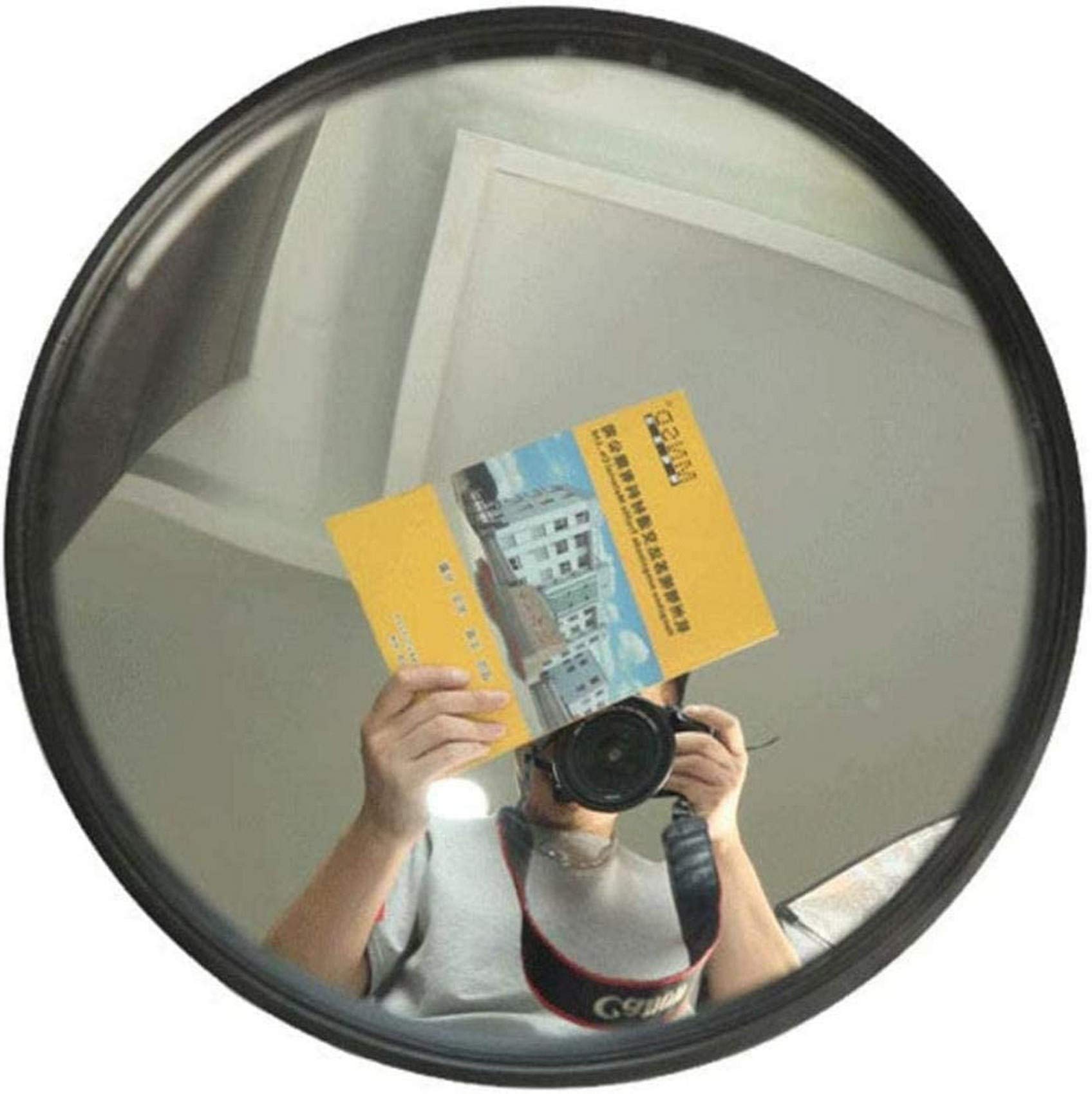 FMOGE 21cm Convex Flexible Traffic Mirror - Wide Angle Indoor Safety Mirror for Supermarkets, Road & Workshop Security - Anti-Theft Surveillance & Blind Spot Solution
