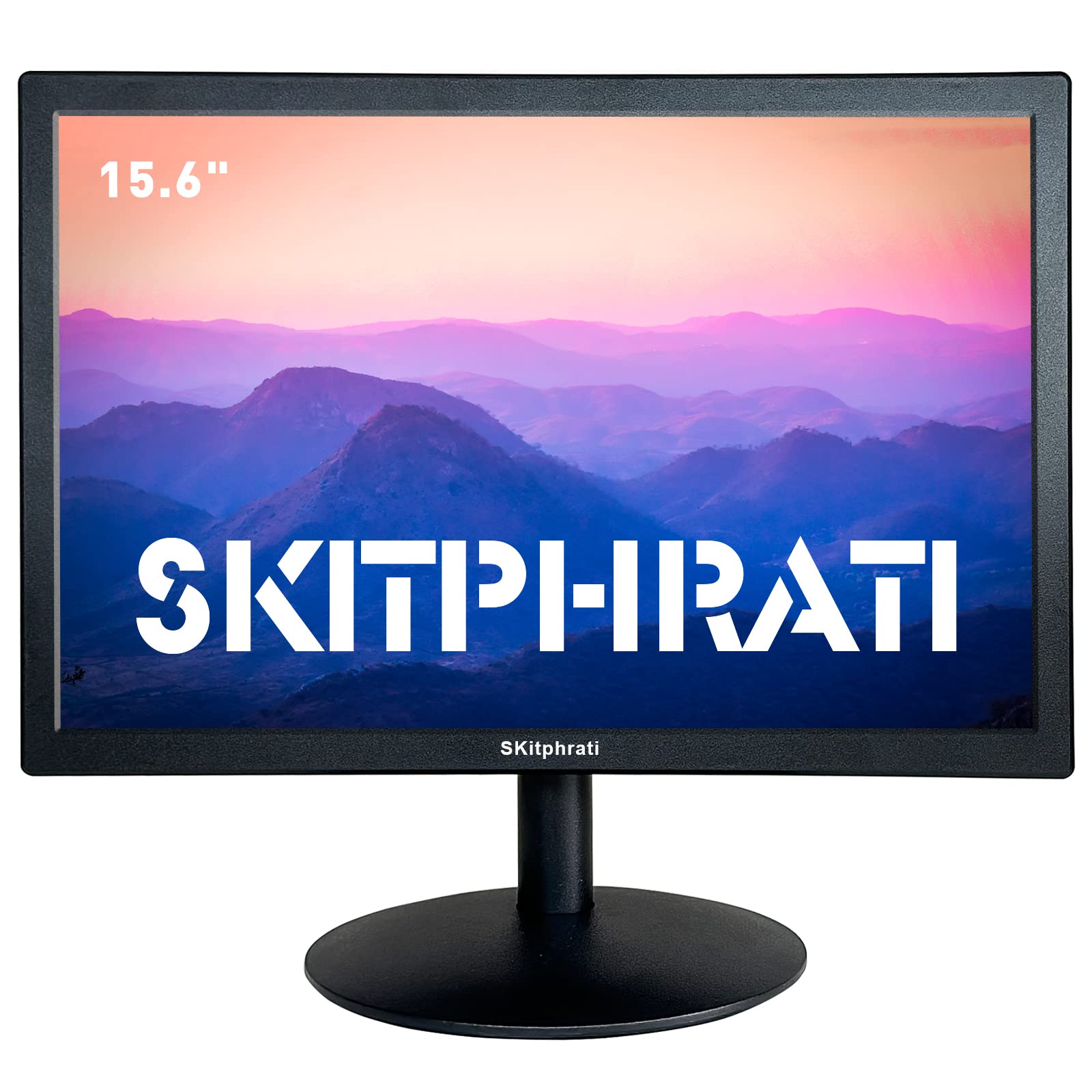 15.6 Inch FHD 1080P VA Computer Monitor - 1920x1080 Resolution, 99% sRGB, HDMI & VGA Ports, VESA Mount - Slim LED Display for Desktop PC, Laptop, Gaming & Office Work (Black) - Perfect for Home Office, Gaming Setup & Multi-Screen Workstations