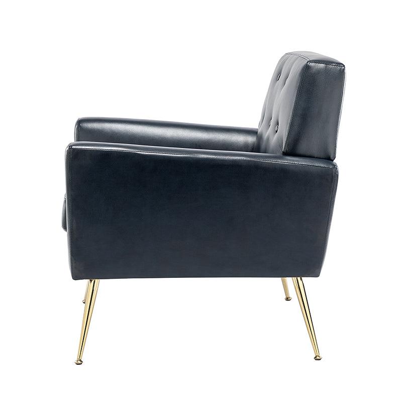 Raelynn Vegan Leather Armchair - Modern PU Leather Lounge Chair for Living Room, Office & Bedroom - Eco-Friendly Faux Leather Accent Chair for Home Decor