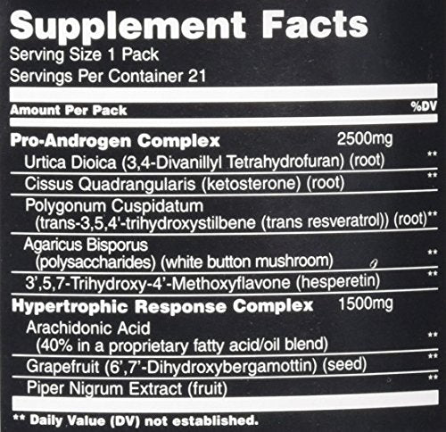 Animal Test Testosterone Booster Supplement - 21 Packs for Men's Muscle Growth & Energy | Gym Workout & Fitness Performance Enhancer