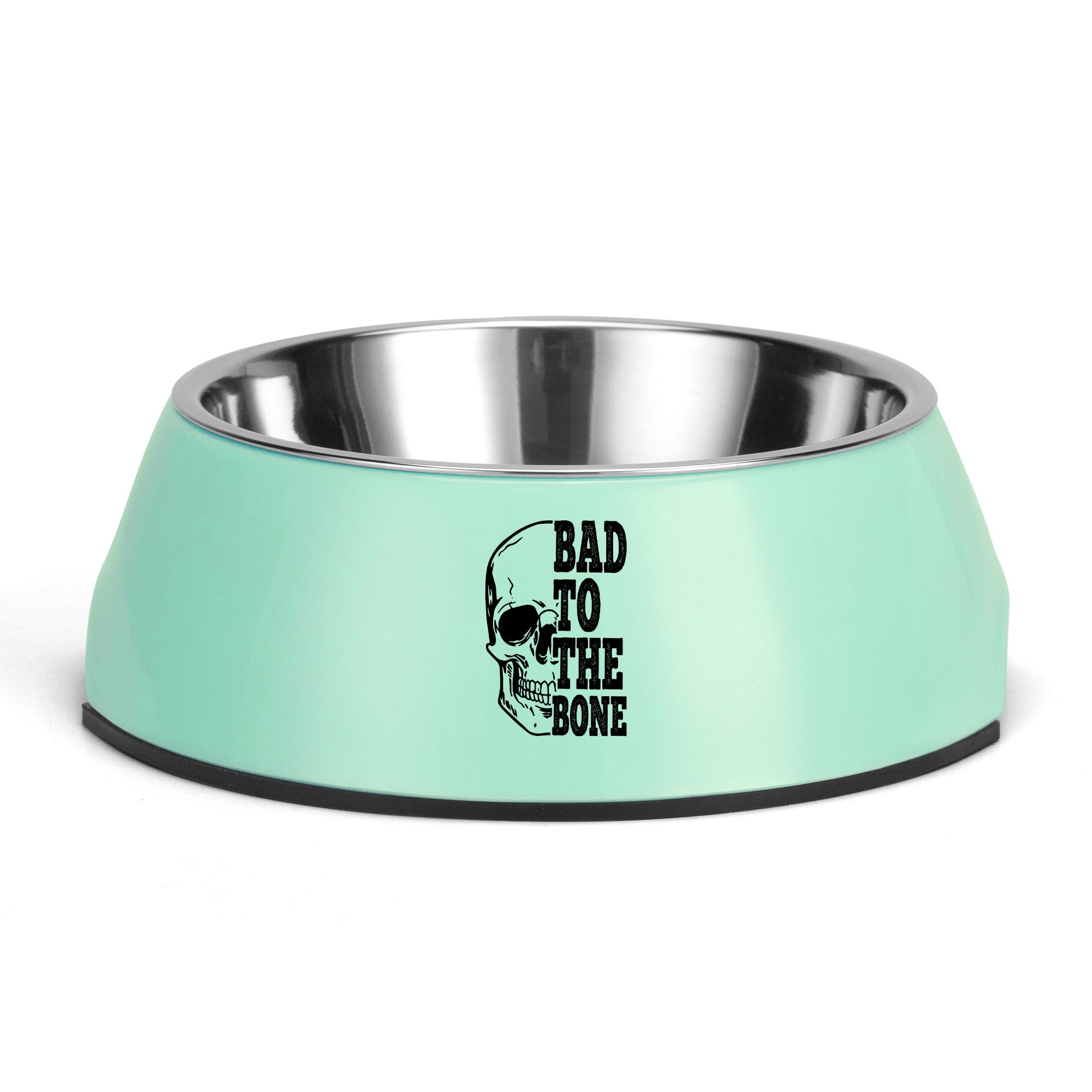 Bad To The Bone Pet Food Bowl - Durable Non-Slip Dog & Cat Dish for Large Breeds - Perfect for Indoor & Outdoor Feeding