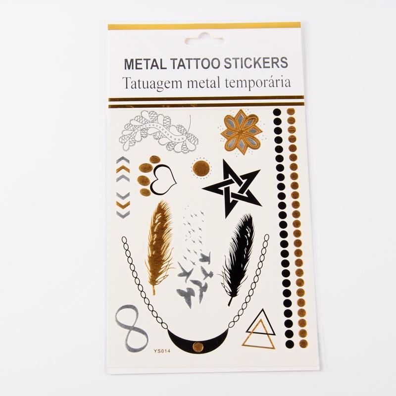 Metallic Temporary Tattoos for Women & Men - Shimmering Body Art Stickers for Parties, Festivals & Cosplay - Waterproof & Long Lasting