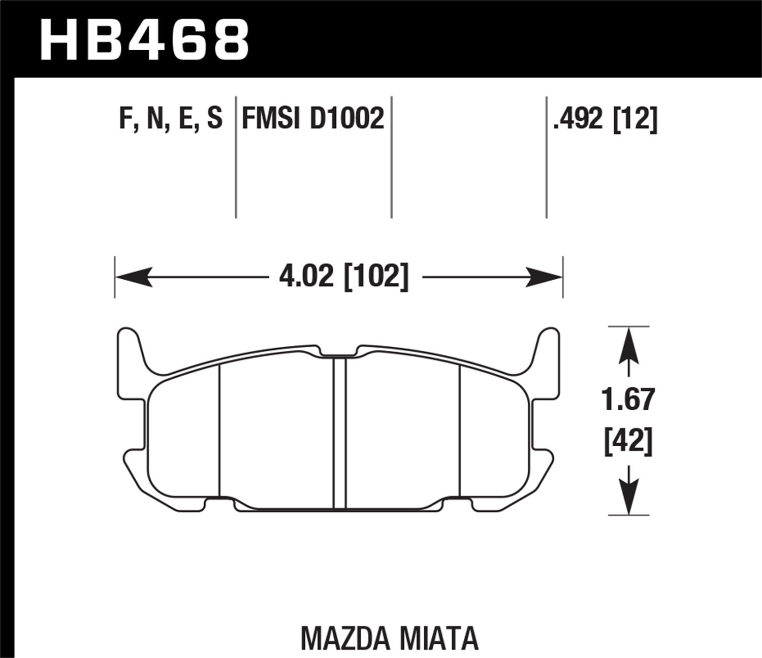 HB468E.492 Blue 9012 Motorsport Brake Pads - High Performance Ceramic Brake Pads for Racing & Sports Cars - Perfect for Track Days, Drifting & High-Speed Driving