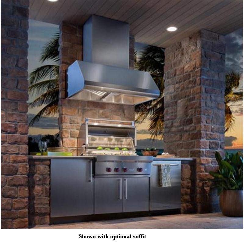 WPD39M Series 36-Inch Stainless Steel Outdoor Wall Mount Range Hood Liner - WPD39M36SB - Powerful Ventilation for Outdoor Kitchens, BBQ Areas & Patio Cooking