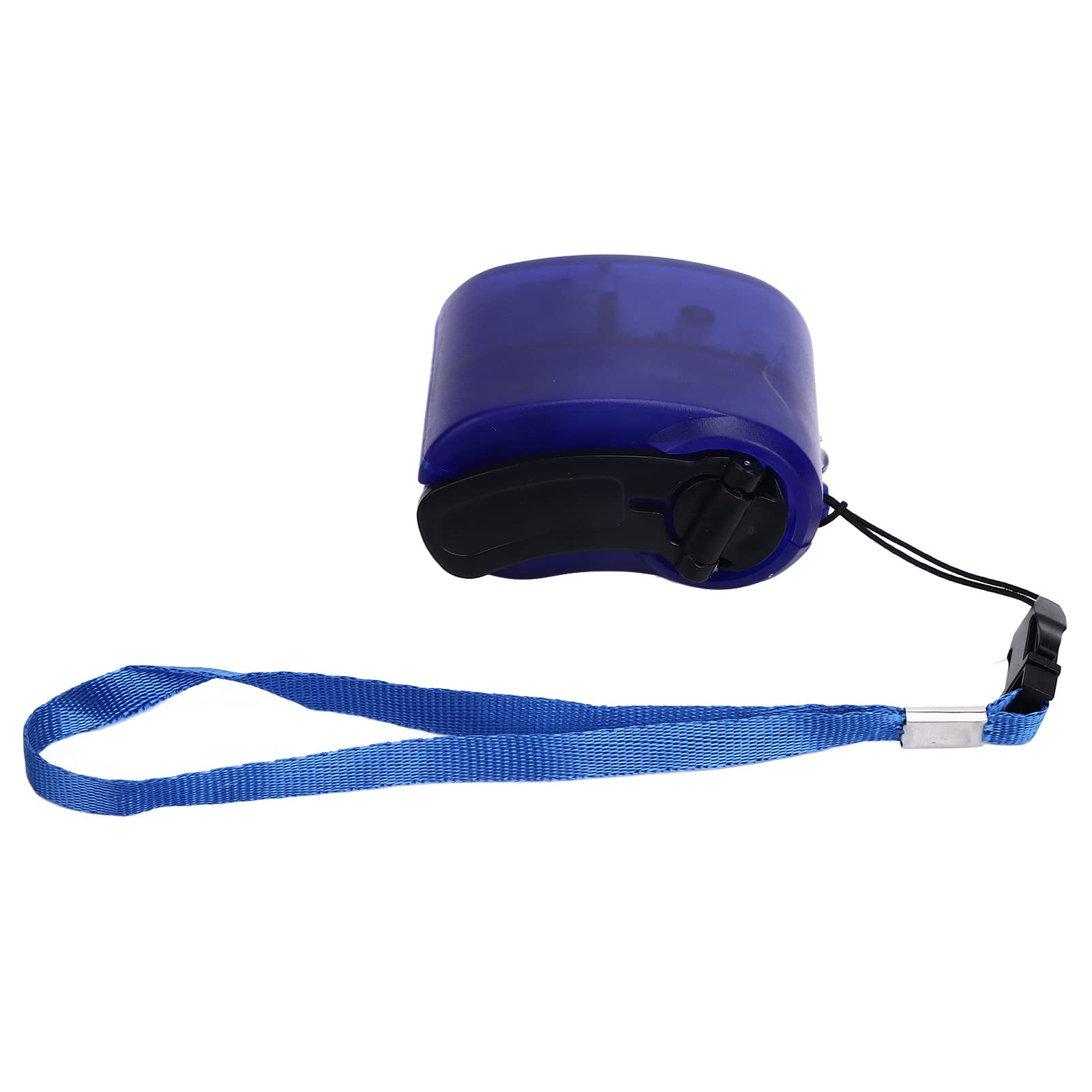 Portable Hand Crank USB Charger with LED Light - Emergency Power Bank for Phones & Devices, Compact Outdoor USB Charger for Camping, Hiking, Survival Kits (Blue)