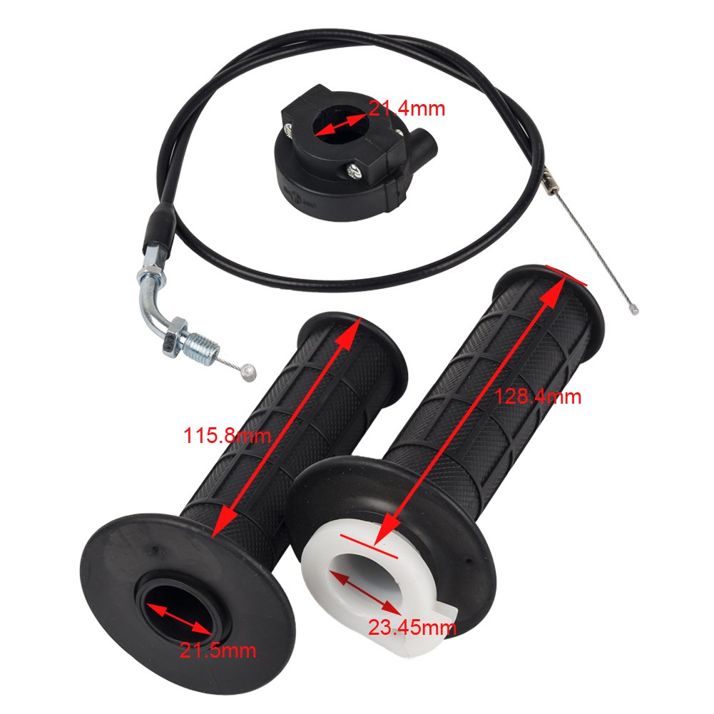 HIFROM Throttle Accelerator Grip for 50cc-140cc ATV Dirt Bikes - Twist Cable Compatible with Pit Bike, Mini Bike & Quad (4-Stroke Engine) - Perfect for Off-Road Racing, Trail Riding & Motocross Accessories