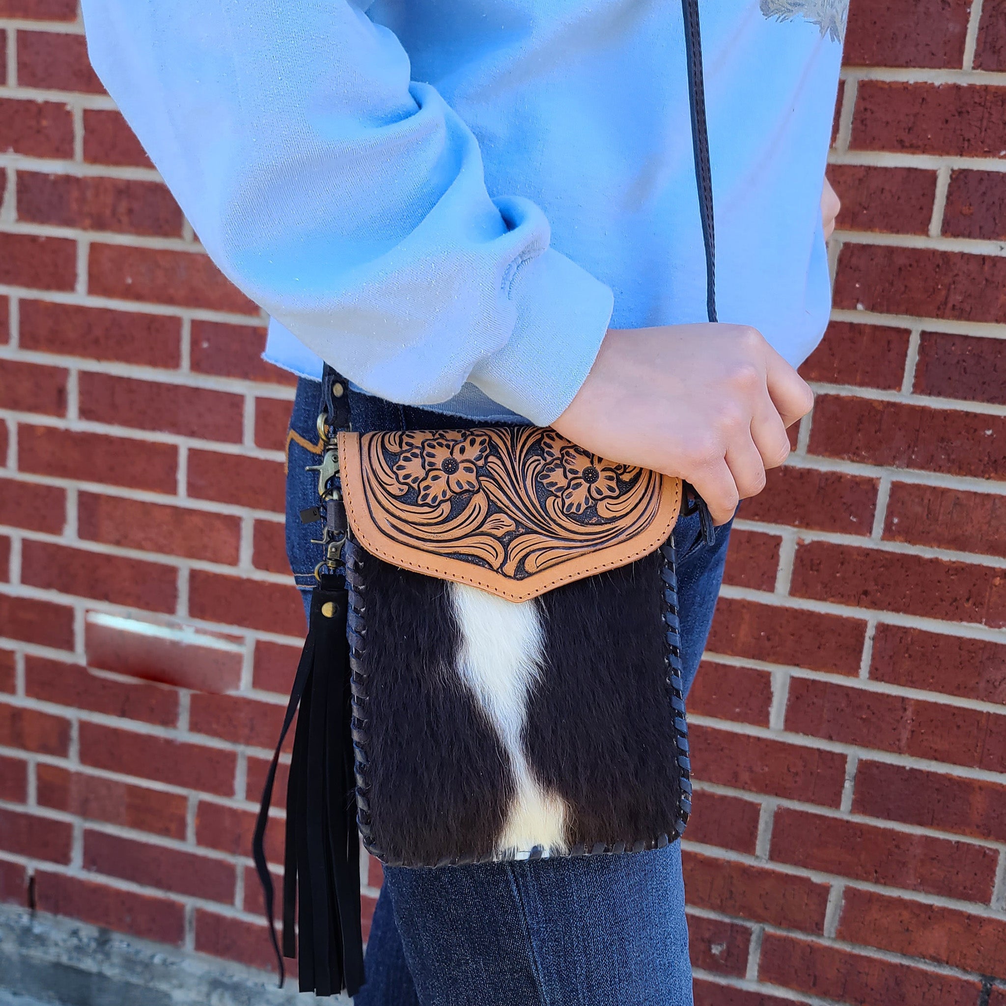 American Darling Mini Crossbody Purse with Hidden Tool Compartment & Fringe - Stylish Boho Bag for Women, Perfect for Music Festivals & Night Out