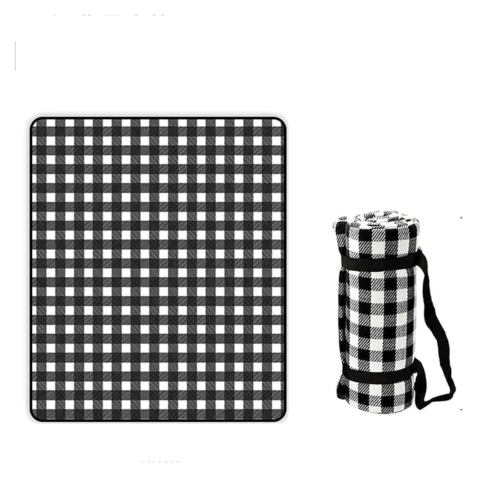 Waterproof Outdoor Picnic Blanket - Portable Beach Mat for Camping, Lawn, Park & Family Gatherings - 150x200cm Large Size - Perfect for Picnics, Beach Days, Camping Trips & Outdoor Events (Black)