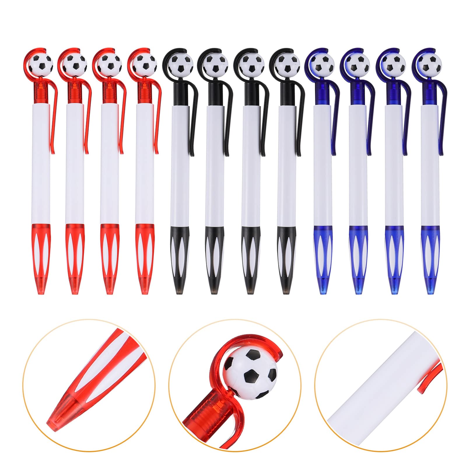 Operitacx 18-Pack Soccer Themed Ballpoint Pens - Plastic Football Party Favors, Promotional Pens for Sports Events, School Crafts & Office Supplies - Perfect for Soccer Games, Team Gifts & Party Decorations