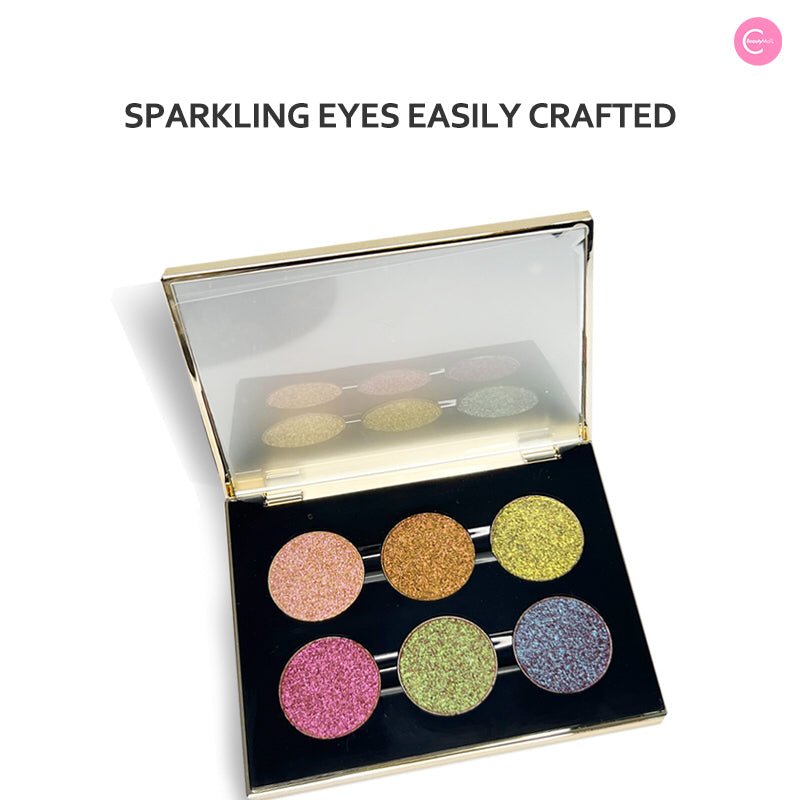 Vivian Dong Enchantress 6-Color Eyeshadow Palette - Long Lasting, Highly Pigmented Makeup for Day & Night Looks - Perfect for Parties, Weddings & Special Occasions