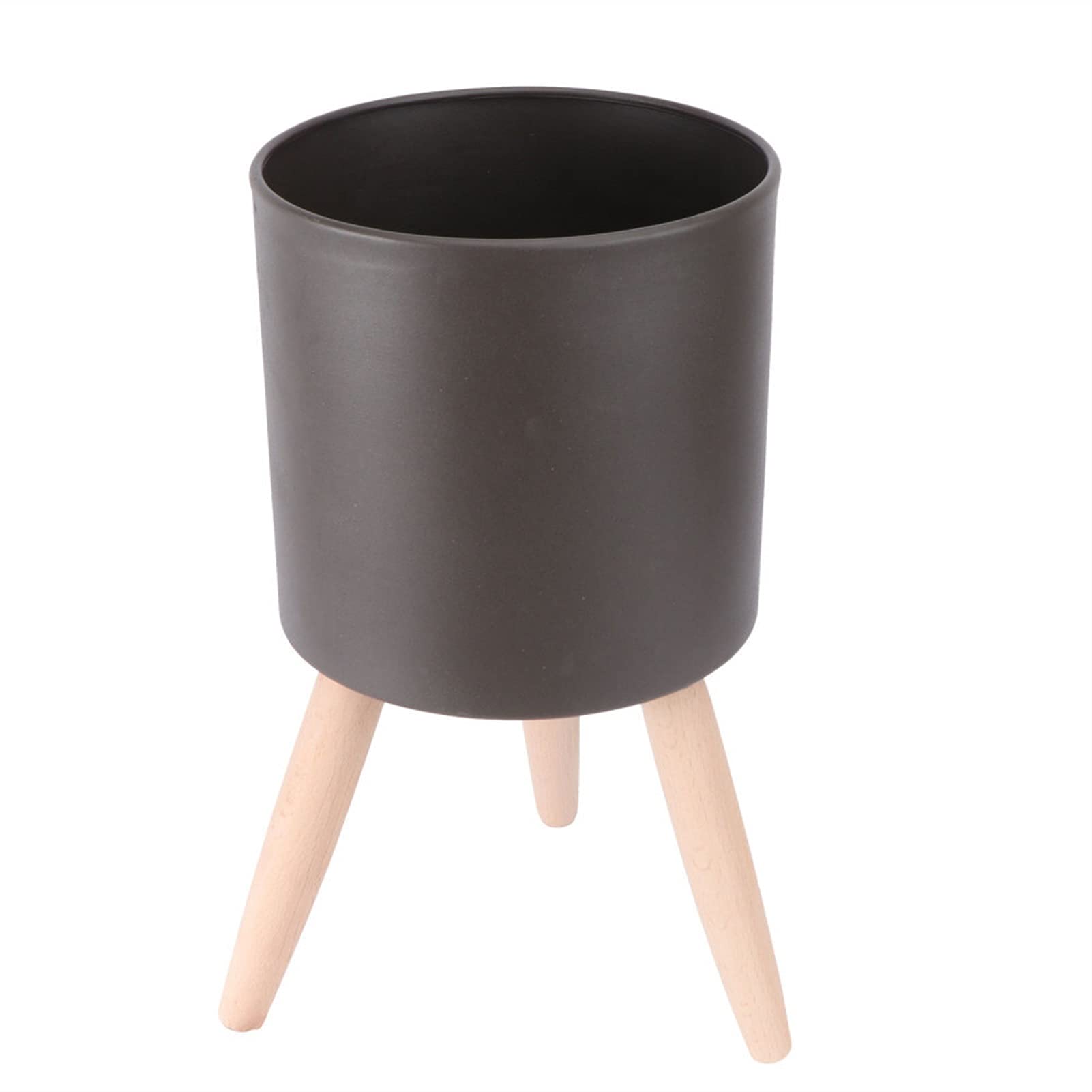 Nordic Style Metal Iron Flower Pot Planter - Dark Grey, 32x17cm - Indoor/Outdoor Plant Holder for Home, Garden, and Office Decor