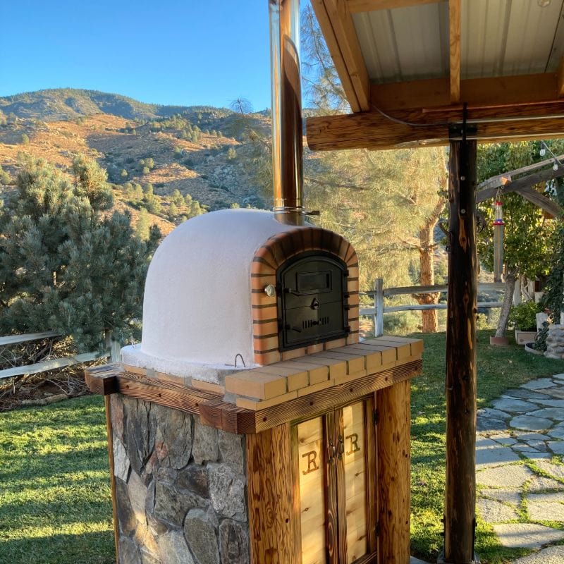 Premium Lisboa Brick Pizza Oven - Outdoor Wood Fired Pizza Maker for Backyard, Patio & Garden Cooking - Perfect for Authentic Italian Pizza, Bread & Baking