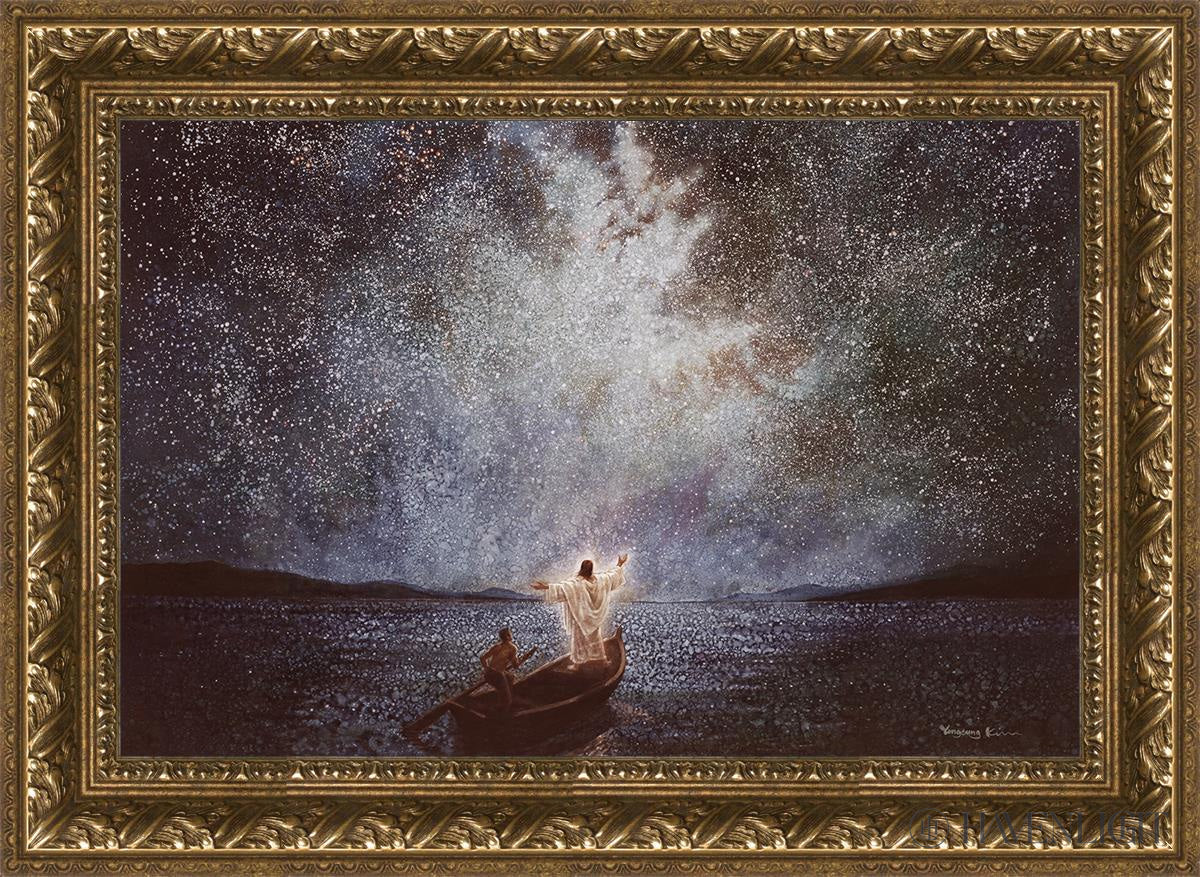 Calm And Stars By Yongsung Kim - Beautiful Celestial Wall Art for Home & Office Decor - Perfect for Bedroom, Living Room, Meditation Space
