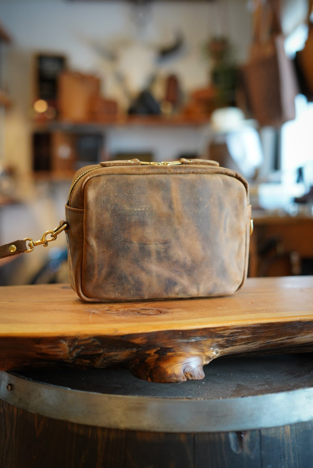 Premium Rectangle Crossbody Bag - Loco Gaucho Brown Leather Shoulder Purse for Women | Fashionable Everyday Carry, Work, Travel & Date Night Accessory