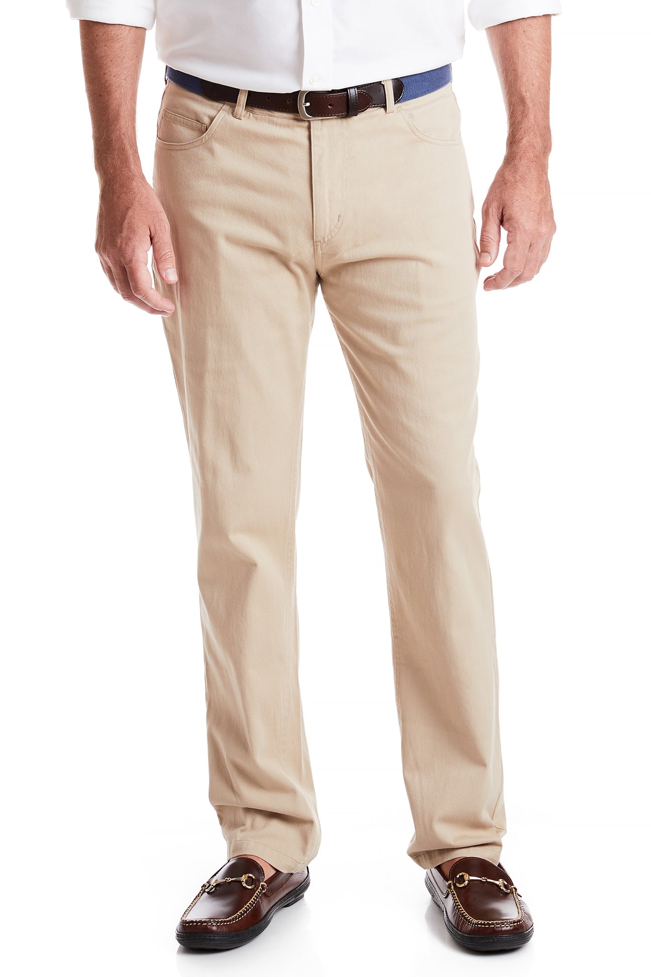 Wayfarer 5 Pocket Stretch Twill Khaki Pants for Men - Comfortable Casual Chinos for Work, Travel & Everyday Wear