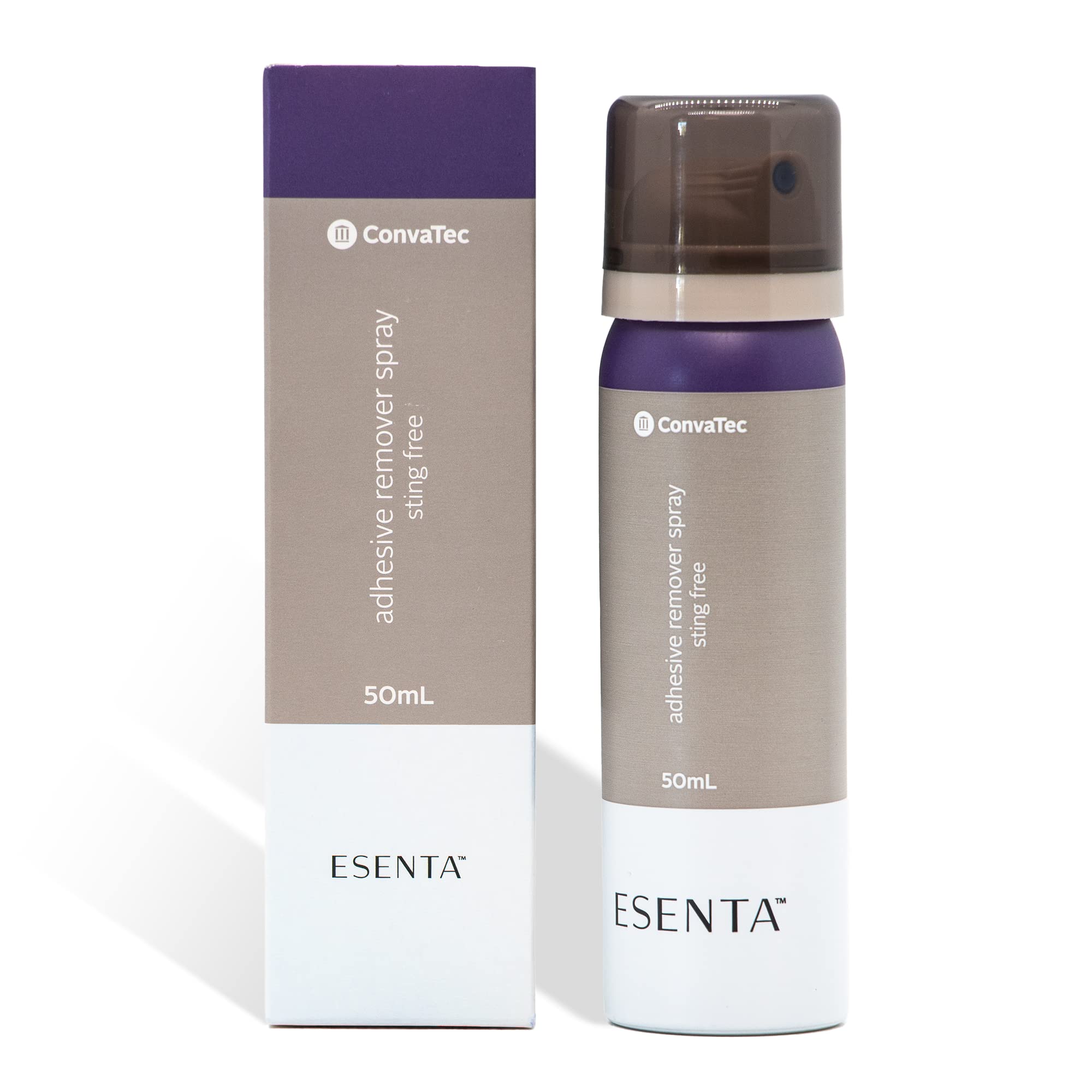 ConvaTec ESENTA Gentle Adhesive Remover Spray for Stoma & Wound Care - Alcohol-Free, Sting-Free Formula - 50mL (Pack of 12) | Post-Surgical Care, Ostomy & Medical Bandage Removal Solution