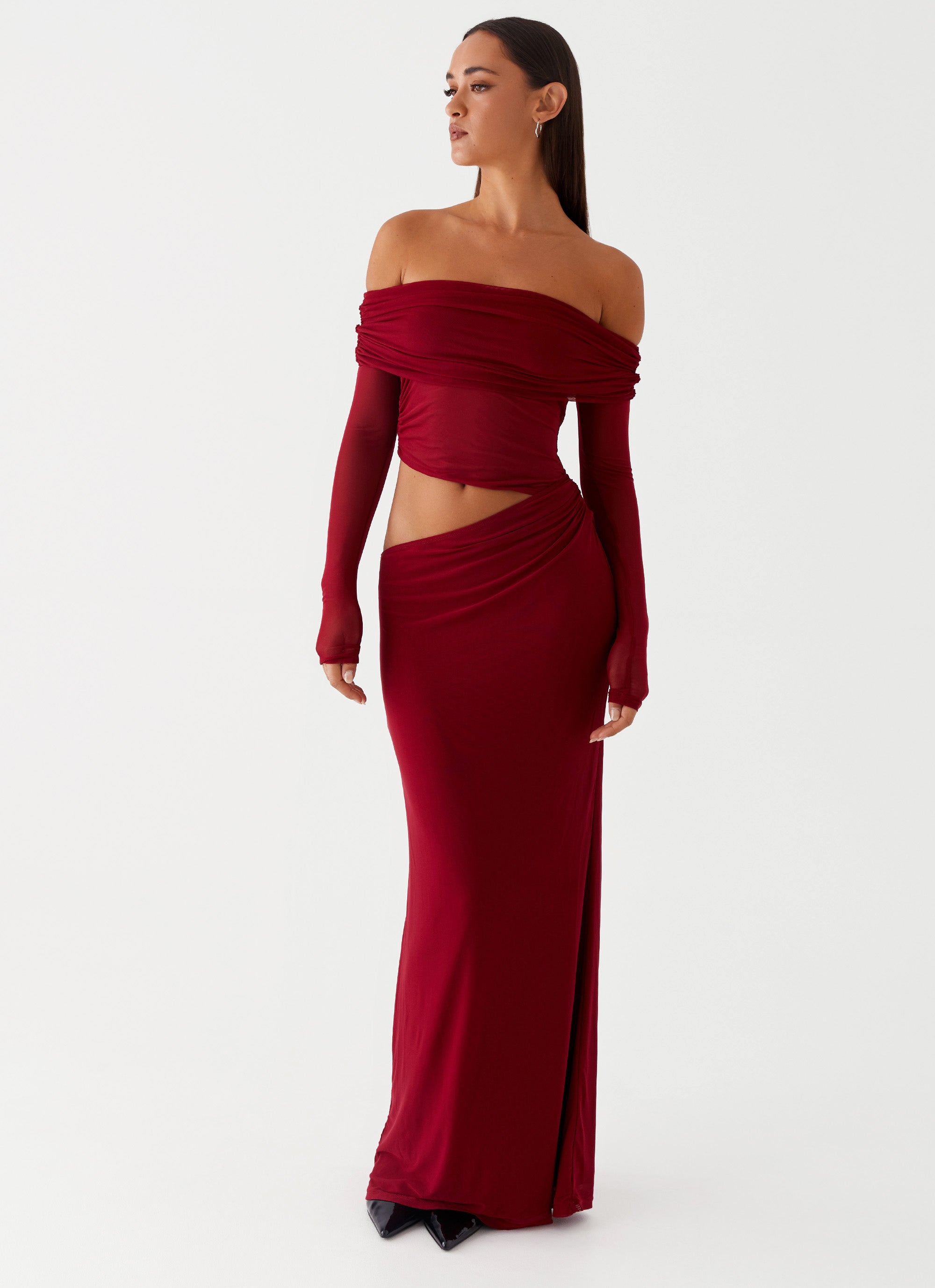 Emery Maxi Dress - Cherry Red Flowy Long Dress for Women | Perfect for Summer, Beach, and Casual Outings