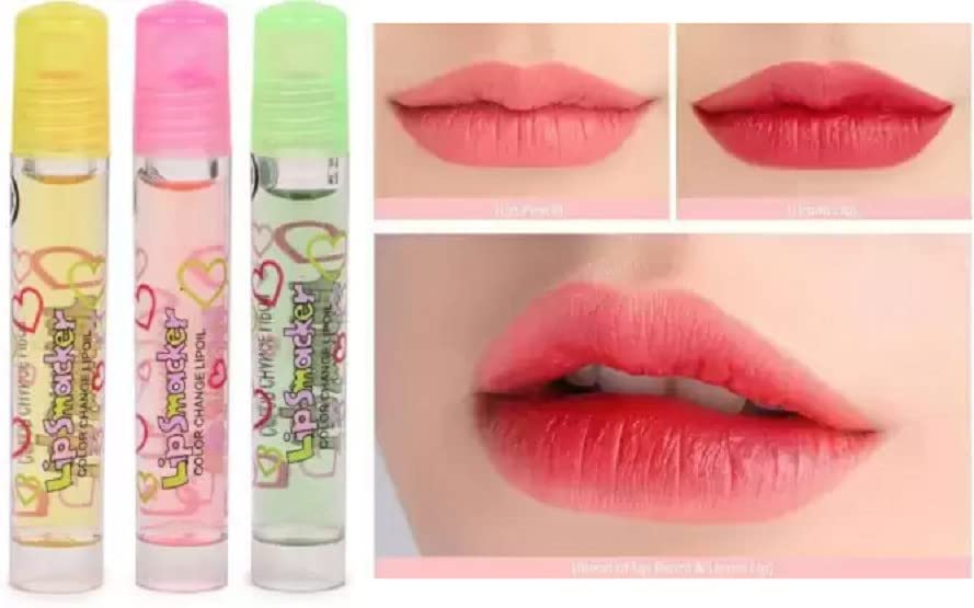 Moisturizing Fruity Roll-On Lip Gloss - Natural Fruit Flavored Clear Lip Oil for Hydration & Shine | Perfect for Daily Wear, Date Night & Makeup Looks