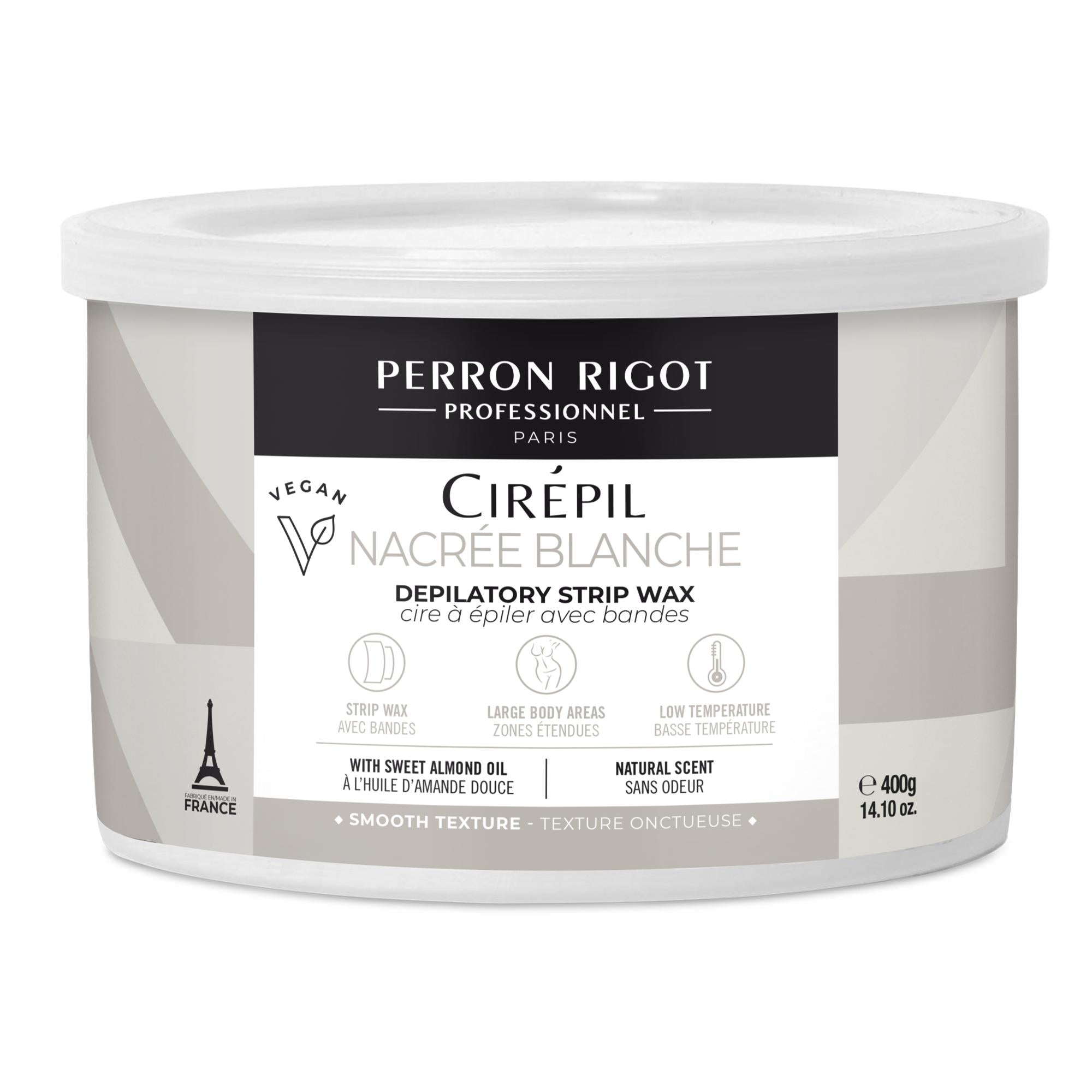 Cirepil Soft Wax Tin - Nacree Blanche 14 oz | Professional Hair Removal Wax for Smooth Skin | At-Home & Salon Use