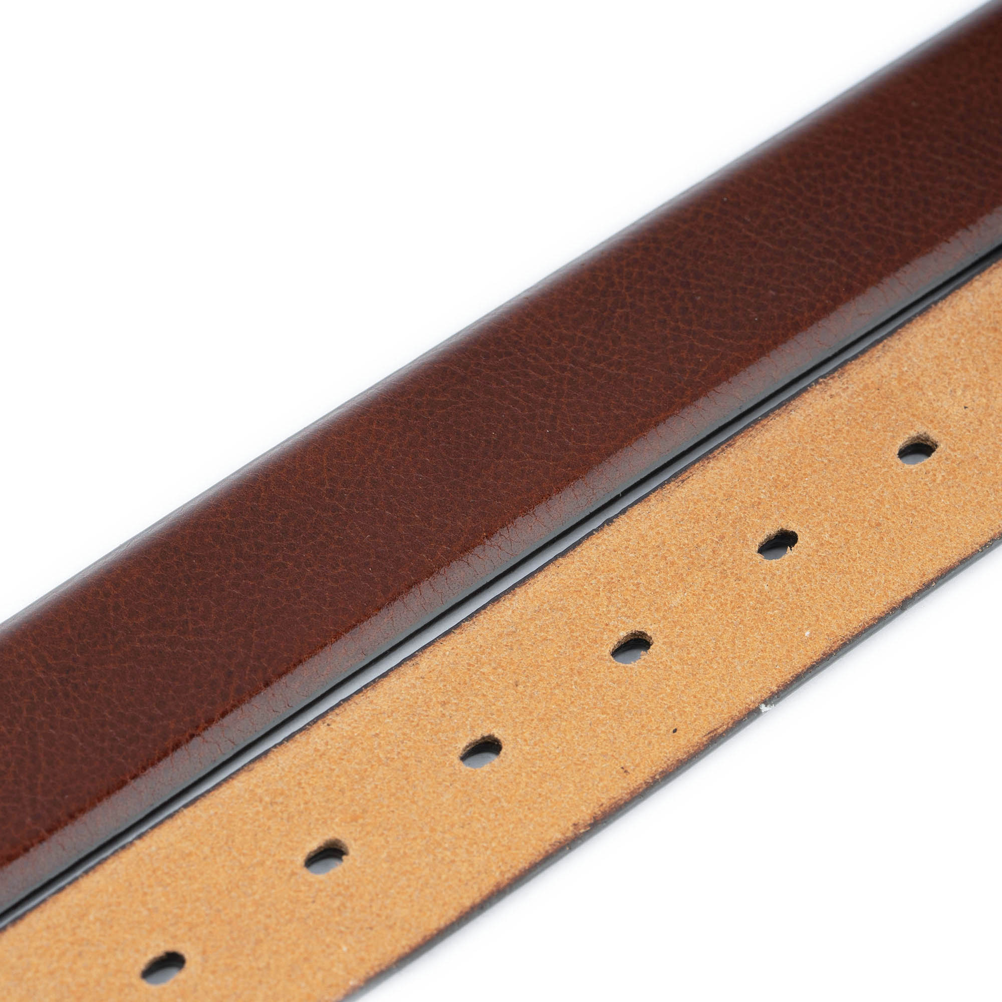 Men's Genuine Leather Belt - Cognac Dark Brown Replacement Strap for Dunhill Buckles | Classic Dress Belt for Business, Office & Formal Occasions