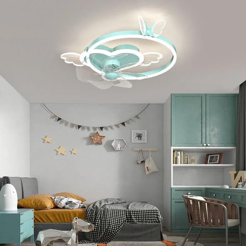 Modern Transparent Cloud LED Ceiling Fan with Light - Energy Efficient Smart Fan for Bedroom, Living Room & Office