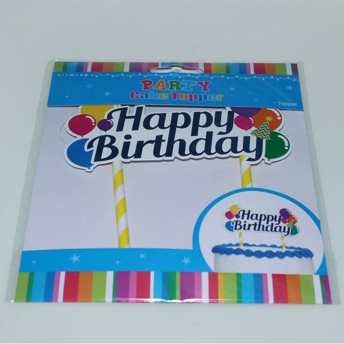Happy Birthday Balloon Cake Topper - Colorful Party Decorations for Birthday Cakes, Cupcakes & Desserts - Perfect for Birthday Parties, Baby Showers & Celebrations