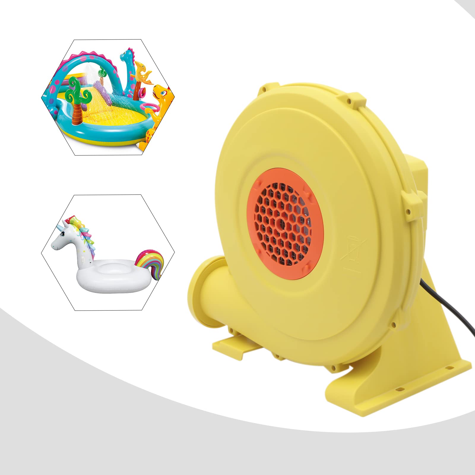 950W Heavy Duty Air Blower Pump - Commercial Grade Inflatable Blower for Bounce Houses, Balloons & Party Decorations - Powerful Outdoor/Indoor Use for Events, Carnivals & Backyard Fun