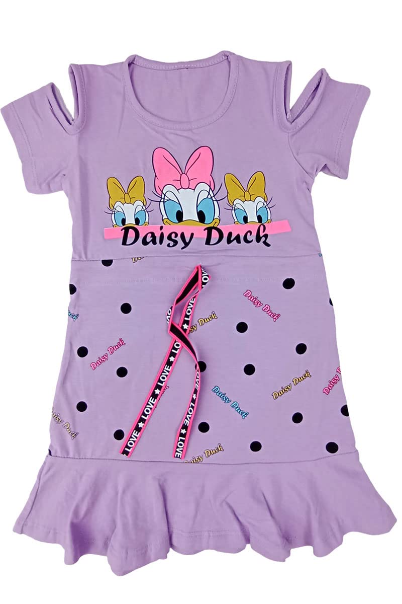 MODERN ASIR Toddler Girls Casual Dresses - Short Sleeve Cotton Party Birthday Outfits for 1-5 Years Old - Perfect for Birthday Parties, Family Gatherings & Special Occasions