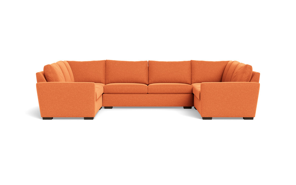 Modern Mesa 154 Condo U-Shaped Sectional Sofa - Comfortable L-Shaped Couch for Living Room, Family Room & Small Spaces