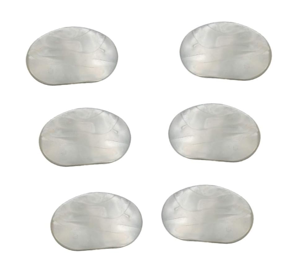 6 Pcs White Oval Pearl Guitar Tuning Pegs - Replacement Machine Heads & Knobs for Electric Guitar - Perfect for DIY Repairs & Upgrades
