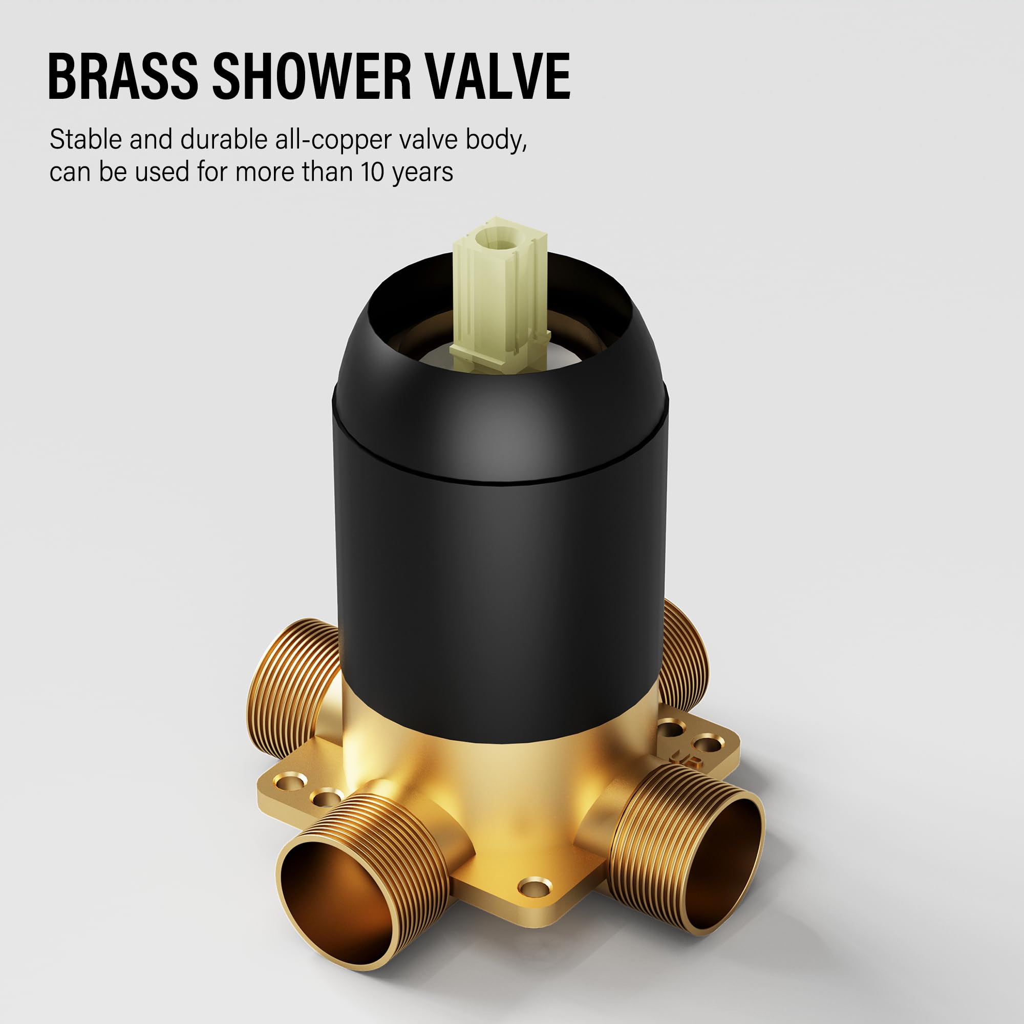 Premium Matte Black Shower Faucet Set - 6-Inch Rainfall Shower Head, Single Handle Tub Spout & All-Metal Trim Kit (Includes Shower Valve) - Perfect for Bathroom Renovation & Luxury Spa Experience