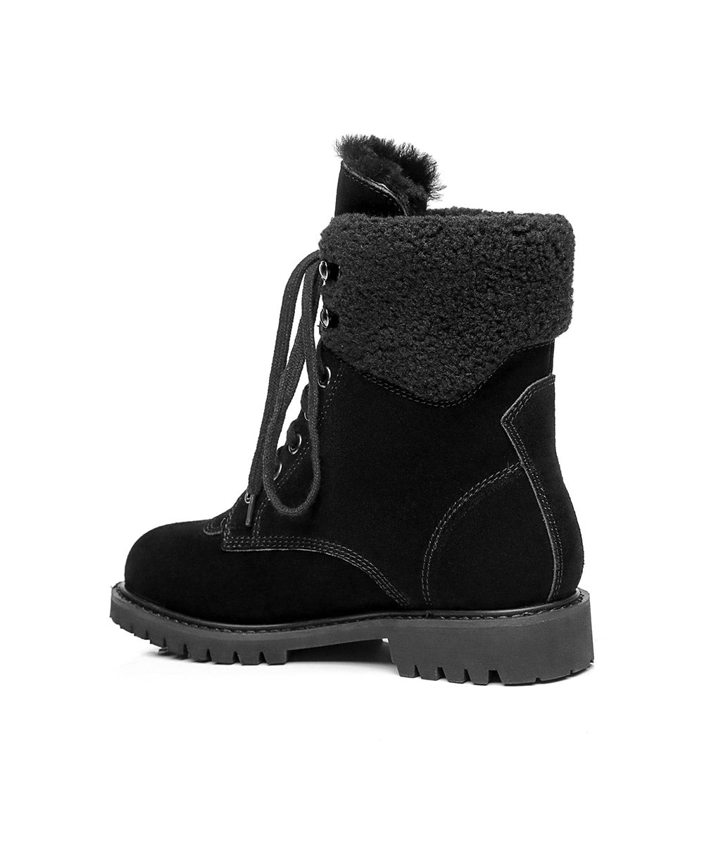 Women's UGG Mimi Lace Boots - Cozy Winter Shearling Lined Snow Boots for Women | Waterproof & Comfortable | Perfect for Snowy Days, Outdoor Activities & Casual Wear