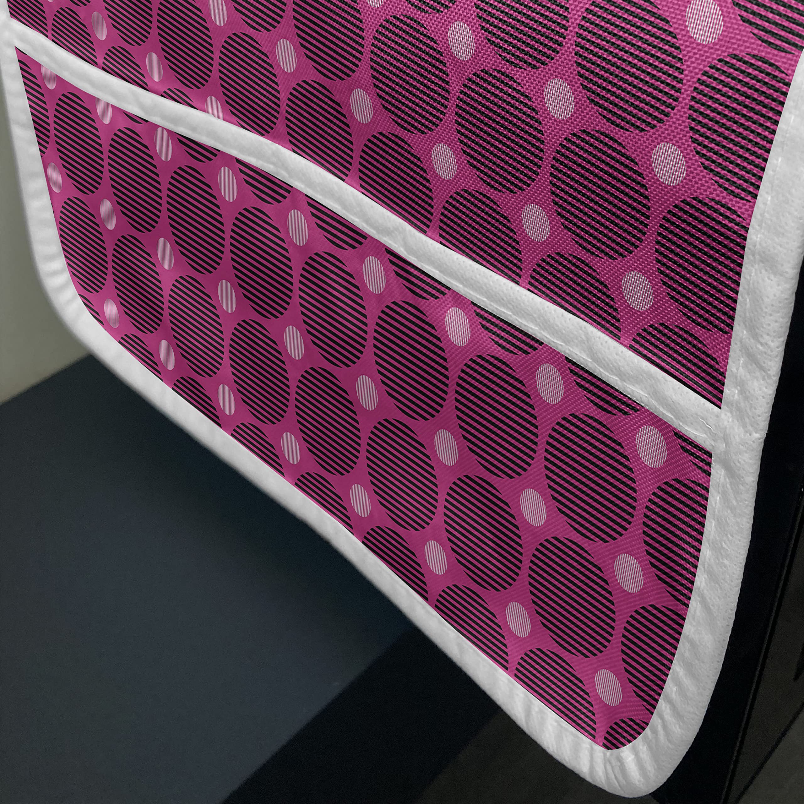 Ambesonne Geometric Microwave Cover - Modern Abstract Striped Pattern, Waterproof Kitchen Organizer with Pockets, 36