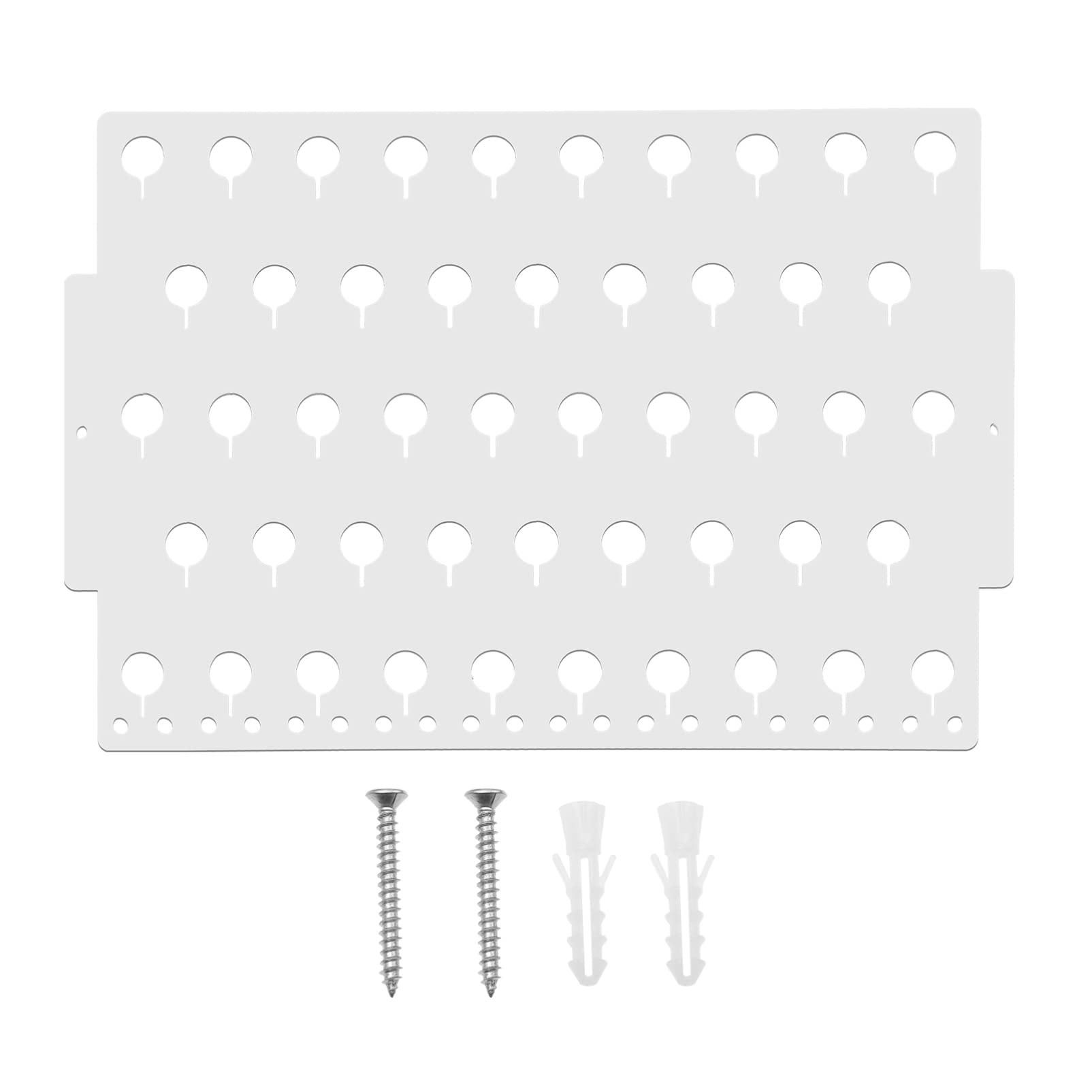 Acrylic Wall Mount Earring Organizer - Jewelry Holder & Hanger Storage Rack for Earrings, Studs - Perfect for Bathroom, Dresser, Showcase Display (White)