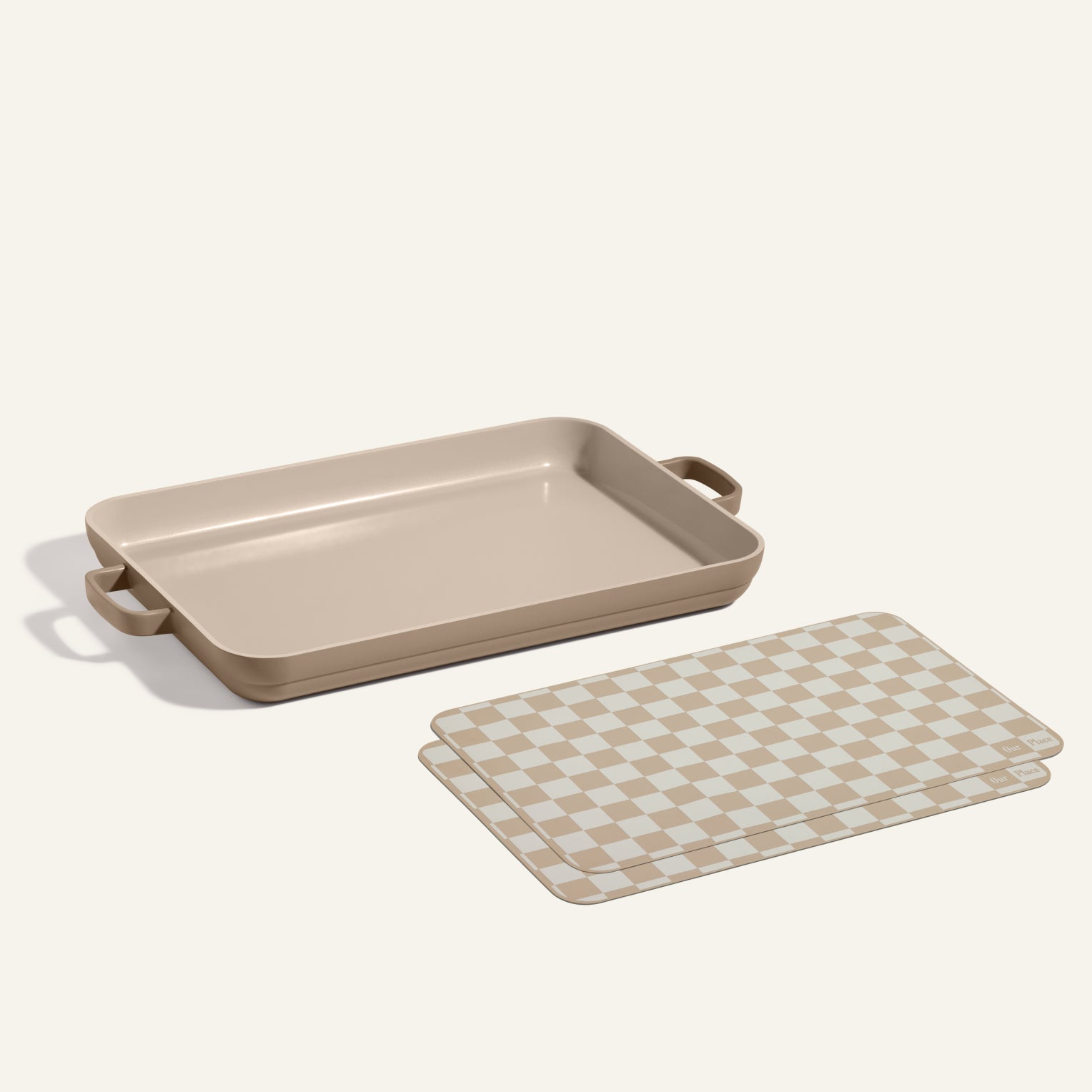 Non-Stick Griddle Pan with Oven Mats - Heavy Duty Cast Iron Grill Pan for Stovetop & Induction Cooktops - Perfect for Pancakes, Burgers, Steaks & Baking (Kitchen & Outdoor BBQ Cooking)
