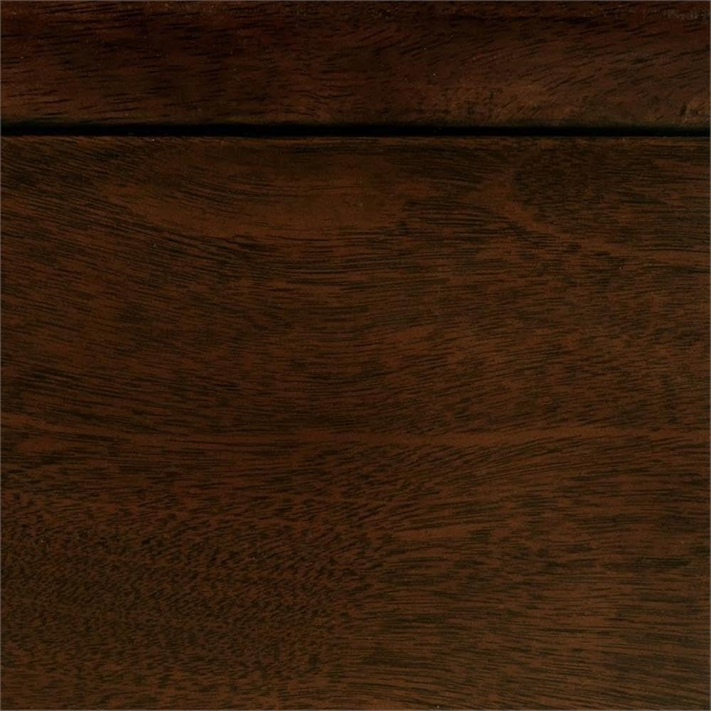 Pemberly Row Queen Size Sleigh Bed with Footboard - Solid Wood Cherry Finish - Easy Assembly Bed Frame - Perfect for Master Bedrooms & Guest Rooms