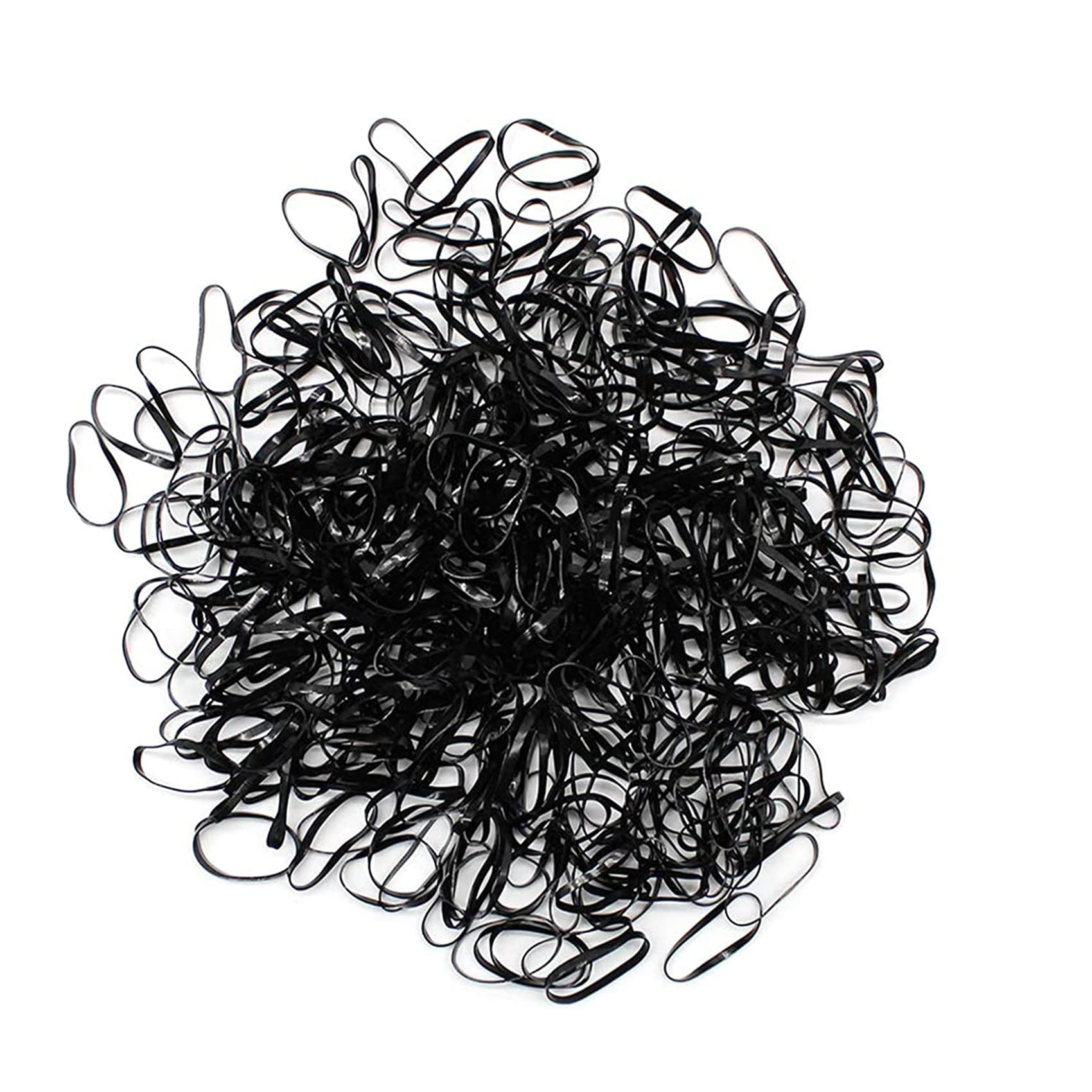 ILamourCar 500 Pcs Black Elastic Hair Bands Set - Small Hair Rubber Bands for Kids, Braids & Wedding Hairstyles - Includes 10 Colorful Hair Grips (Perfect for School, Sports, Dance & Everyday Styling)