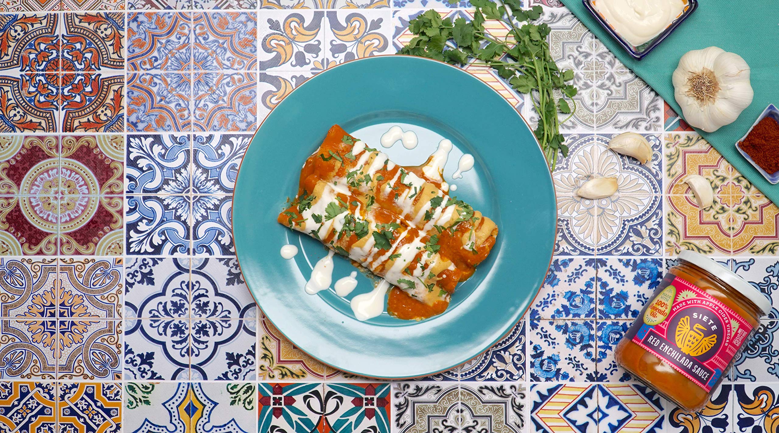 Siete Red Enchilada Sauce - Gluten Free, Vegan Mexican Sauce (15 oz) - Perfect for Tacos, Enchiladas & Mexican Cooking