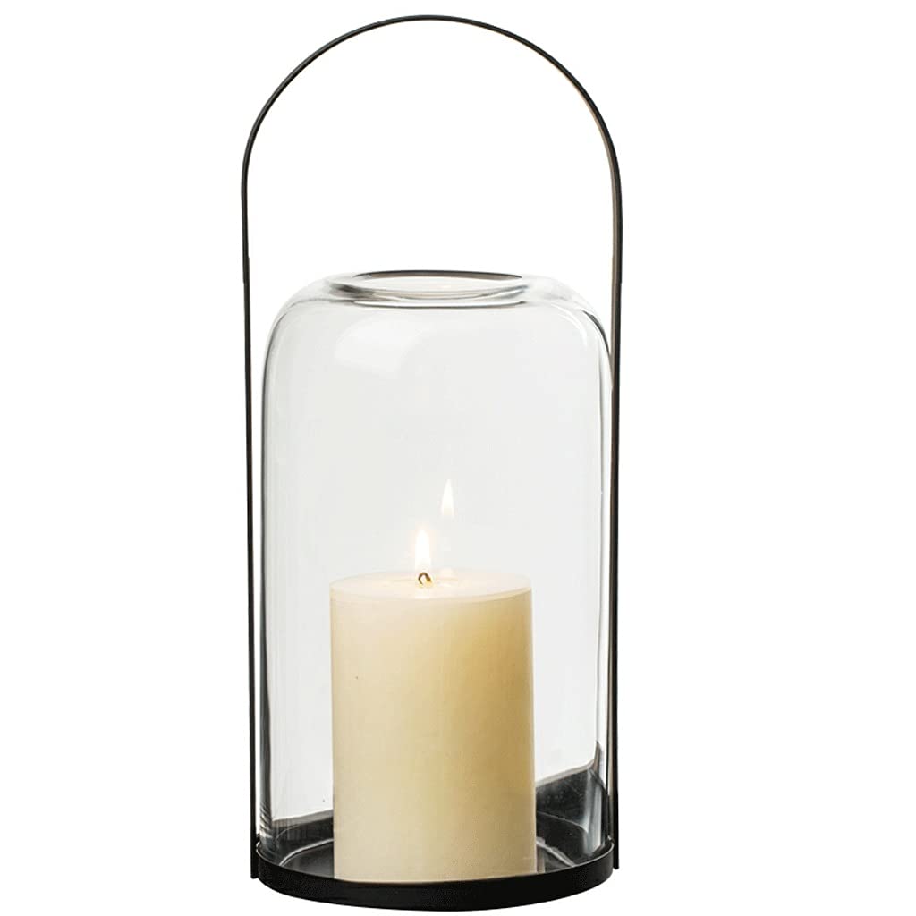 Wrought Iron & Glass Candle Holders for Dining Table - Small Decorative Candlesticks for Romantic Candlelight Dinners, Home Decor & Gift Giving