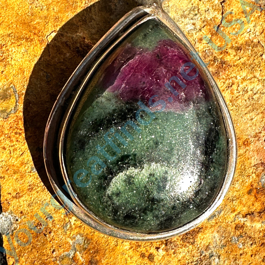Natural Sterling Silver Ruby Zoisite Pendant Necklace - Handcrafted Gemstone Jewelry for Women - Perfect for Gifts, Weddings & Special Occasions