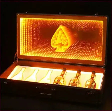 Ace of Spade LED Champagne Display Case - Rechargeable Luminous Bottle Presenter for Nightclub, Party & Lounge | Perfect for VIP Tables, Celebrations & Luxury Events