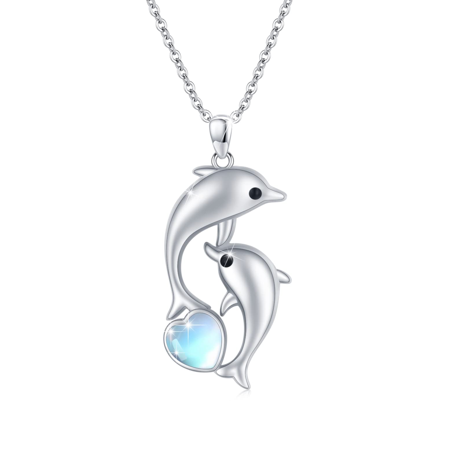 925 Sterling Silver Dolphin Pendant Necklace for Women - Elegant Mother's Day Gift, Birthday Present & Everyday Jewelry - Perfect for Beach, Ocean & Nature Lovers